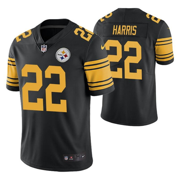 Men's Pittsburgh Steelers #22 Najee Harris 2021 Black NFL Vapor Untouchable Limited Stitched Jersey